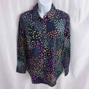 Talbots Floral Long Sleeve Top Size X-Small
